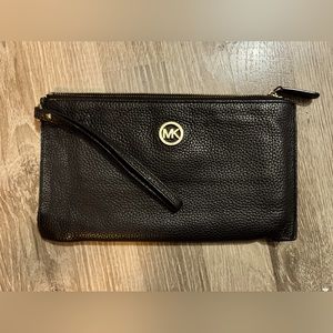 Michael Kors black wristlet